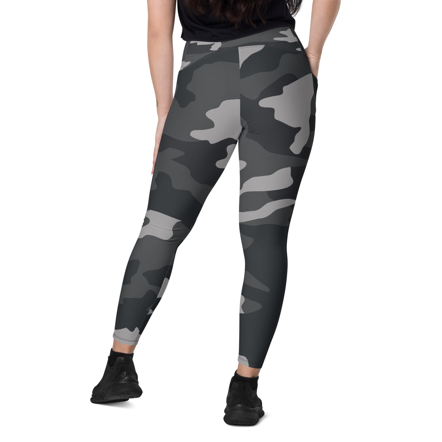 Crossover leggings with pockets